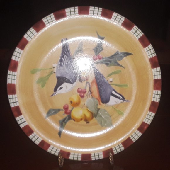 Lenox Dinner Plate, Salad Plate, and Mug. "Winter Greetings Everyday" "Nuthatch - Picture 3 of 9
